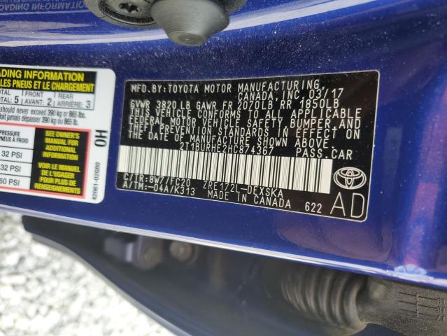 2017 TOYOTA COROLLA L - 2T1BURHE2HC874367