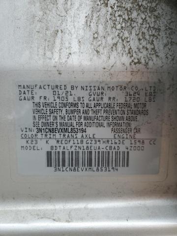 2021 NISSAN VERSA SV - 3N1CN8EVXML853194