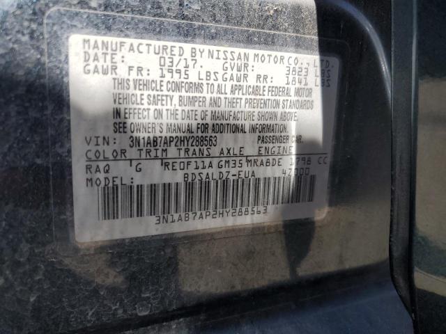 2017 NISSAN SENTRA S - 3N1AB7AP2HY288563
