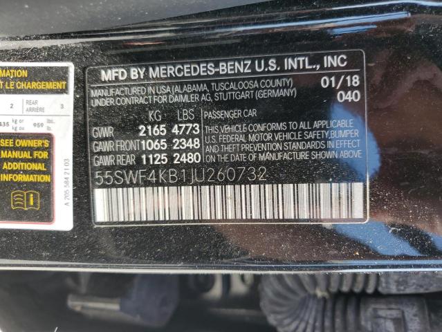 2018 MERCEDES-BENZ C 300 4MAT - 55SWF4KB1JU260732