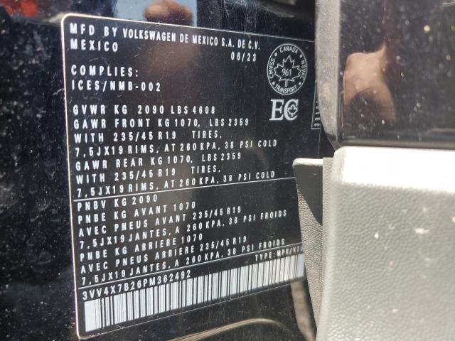 2023 VOLKSWAGEN TAOS SEL - 3VV4X7B26PM362492