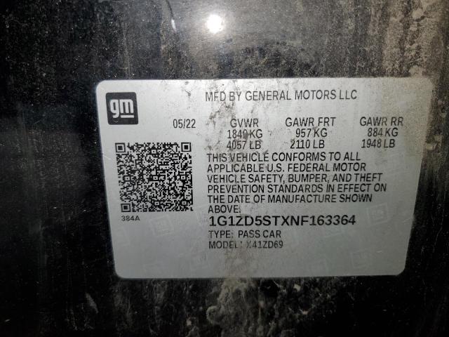 2022 CHEVROLET MALIBU LT - 1G1ZD5STXNF163364