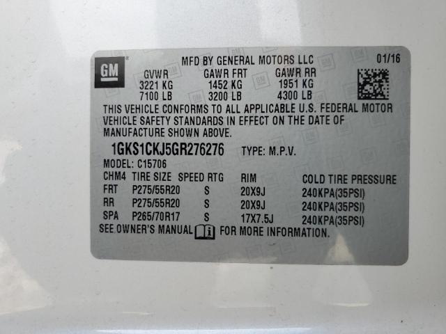 2016 GMC YUKON DENA - 1GKS1CKJ5GR276276