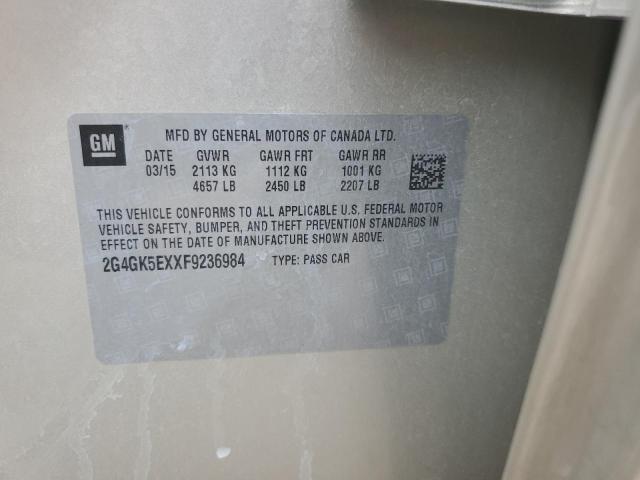 2015 BUICK REGAL 2G4GK5EXXF9236984