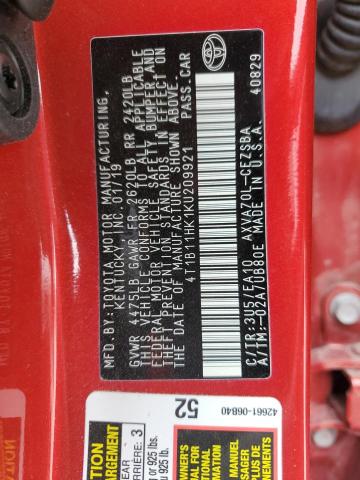 2019 TOYOTA CAMRY L - 4T1B11HK1KU209921