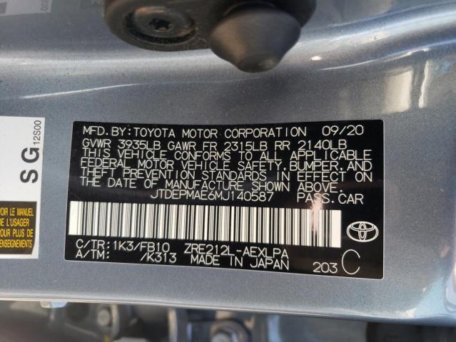 2021 TOYOTA COROLLA LE - JTDEPMAE6MJ140587