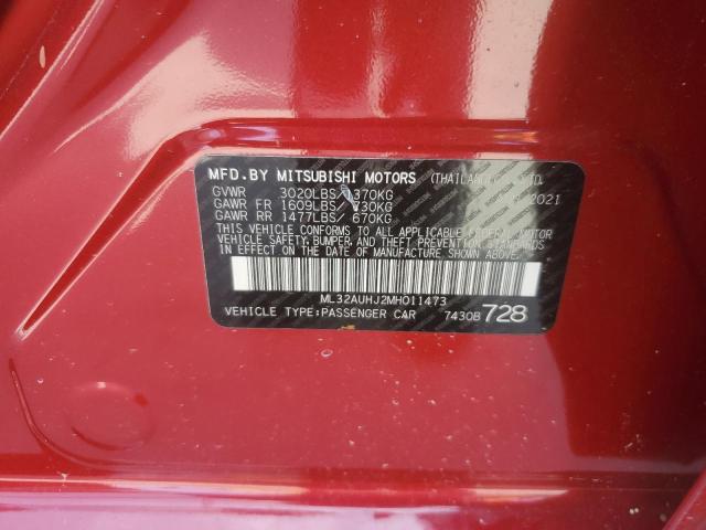 2021 MITSUBISHI MIRAGE ES - ML32AUHJ2MH011473