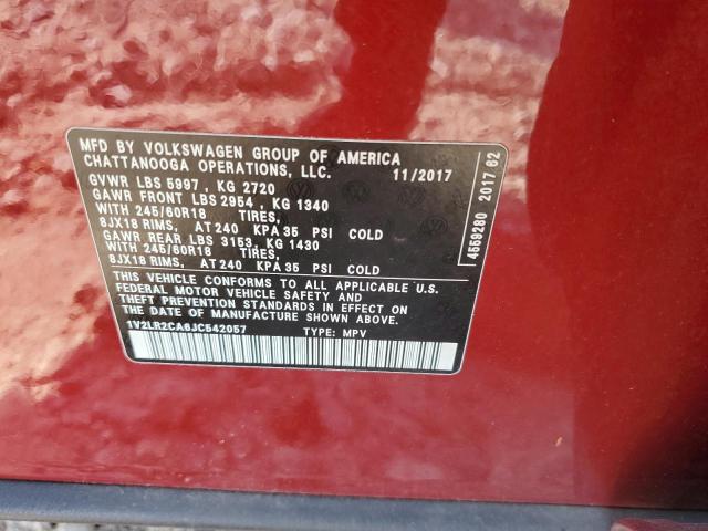 2018 VOLKSWAGEN ATLAS SE - 1V2LR2CA6JC542057