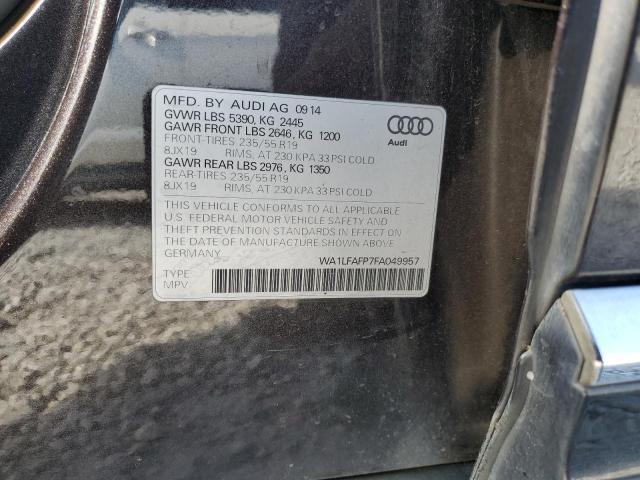 2015 AUDI Q5 PREMIUM - WA1LFAFP7FA049957