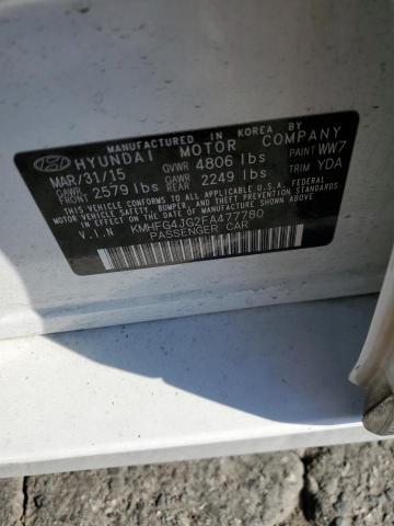 2015 HYUNDAI AZERA KMHFG4JG2FA477780