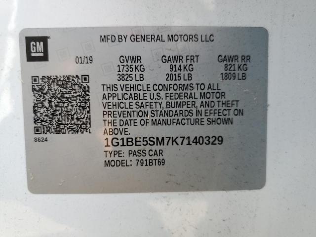 2019 CHEVROLET CRUZE LT - 1G1BE5SM7K7140329