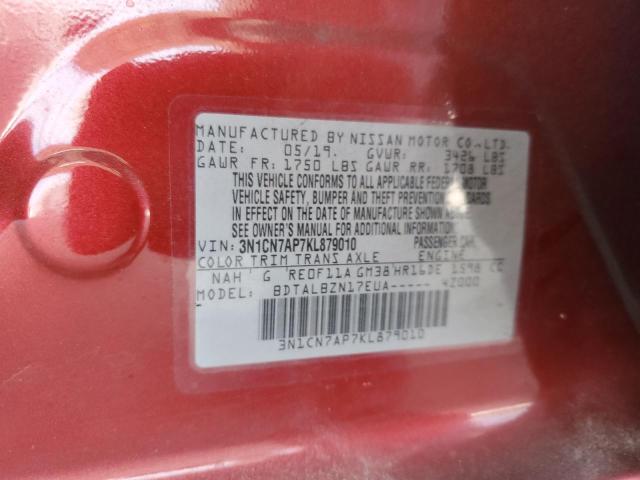 2019 NISSAN VERSA S - 3N1CN7AP7KL879010