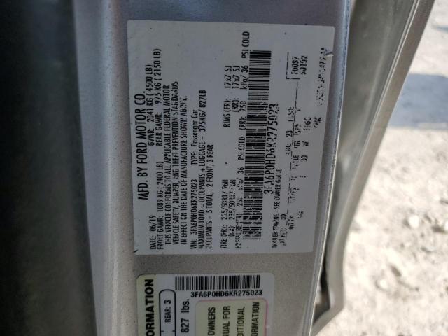 VIN 3FA6P0HD6KR275023 2019 Ford Fusion, SE no.13