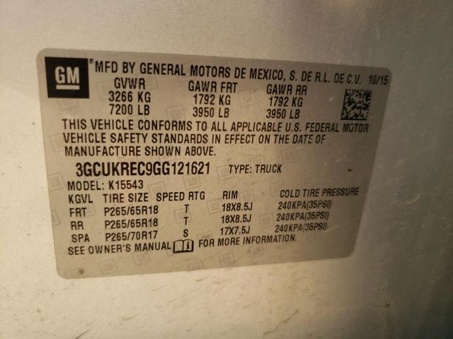 2016 CHEVROLET SILVERADO - 3GCUKREC9GG121621