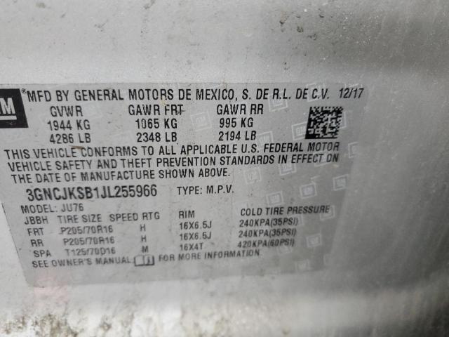 2018 CHEVROLET TRAX LS - 3GNCJKSB1JL255966