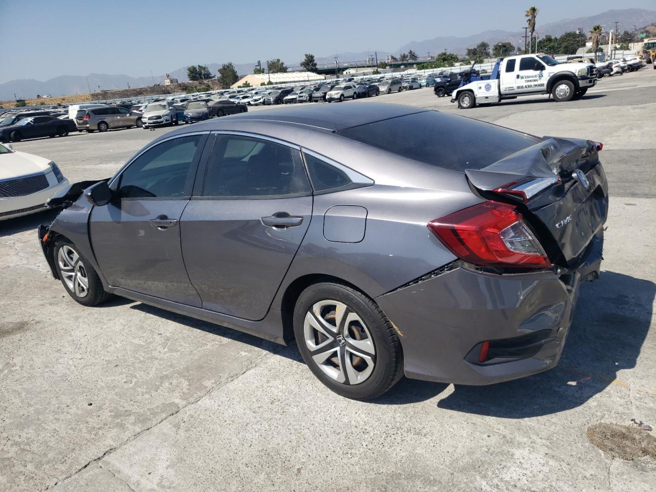 HONDA CIVIC LX 2018 charcoal  gas 2HGFC2F59JH509258 photo #3