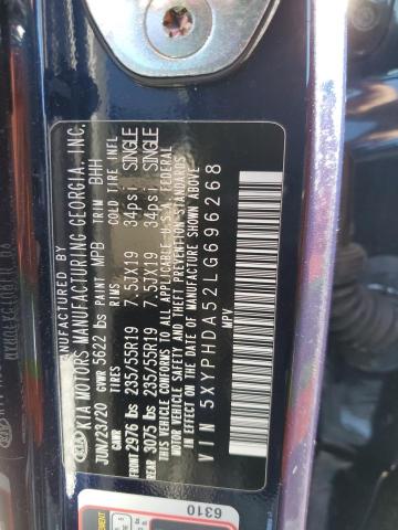 2020 KIA SORENTO 5XYPHDA52LG696268