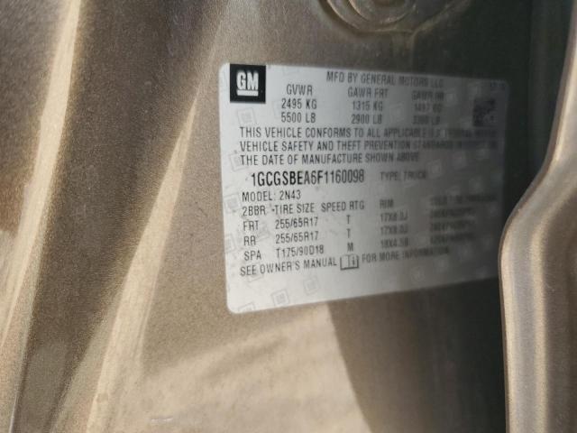 2015 CHEVROLET COLORADO L - 1GCGSBEA6F1160098