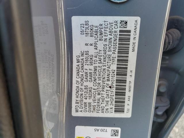 2023 HONDA CIVIC EX 2HGFE1F76PH316242