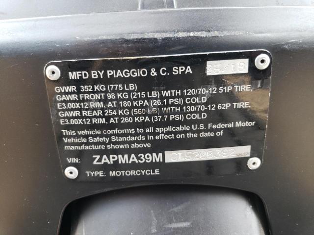 2020 VESPA GTS ZAPMA39M6L5200392