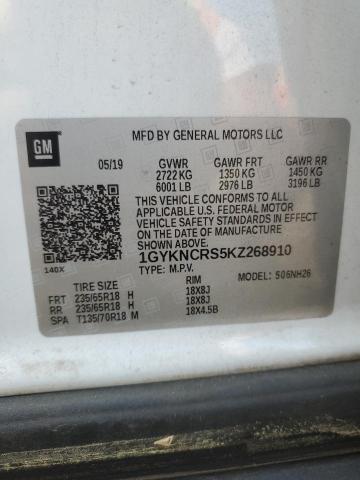 2019 CADILLAC XT5 LUXURY - 1GYKNCRS5KZ268910