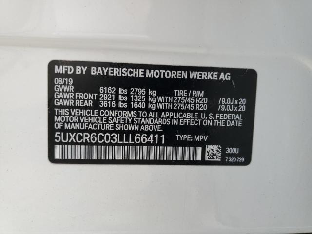 VIN 5UXCR6C03LLL66411 2020 BMW X5, Xdrive40I no.14