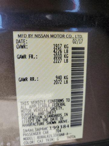 2017 NISSAN ALTIMA 2.5 - 1N4AL3AP4HC199384
