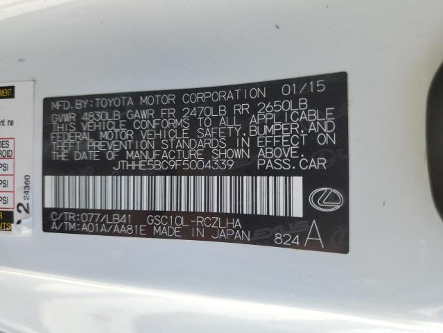 2015 LEXUS RC 350 - JTHHE5BC9F5004339
