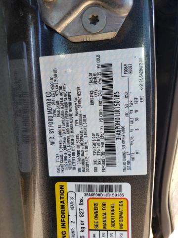 VIN 3FA6P0HD1JR150185 2018 Ford Fusion, SE no.12