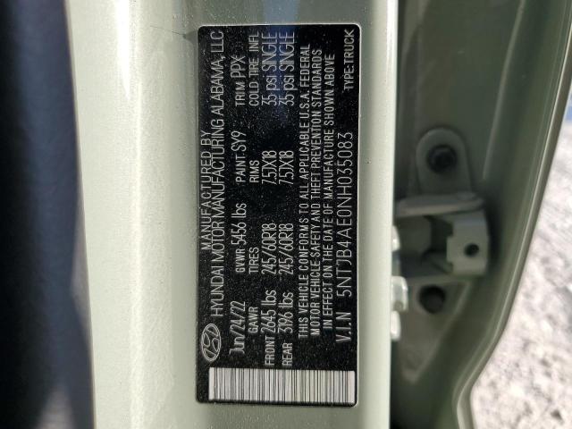 2022 HYUNDAI SANTA CRUZ - 5NTJB4AE0NH035083
