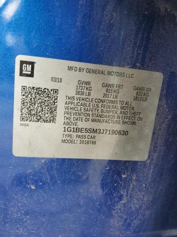 2018 CHEVROLET CRUZ - 1G1BE5SM3J7190630