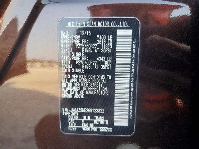 2016 INFINITI QX80 - JN8AZ2NE2G9123822