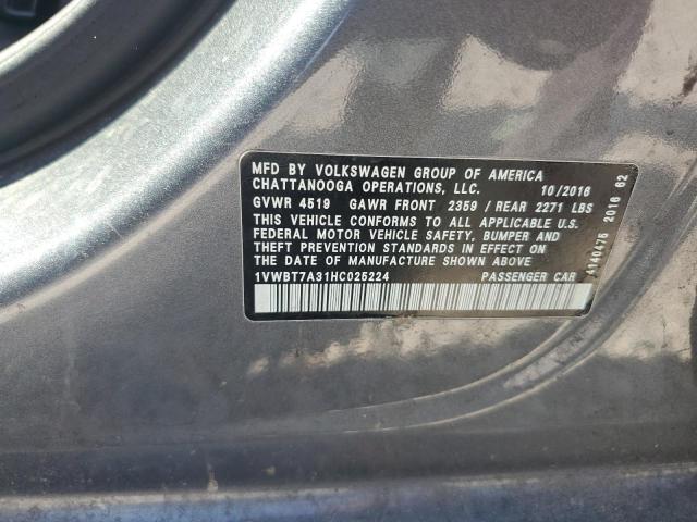 2017 VOLKSWAGEN PASSAT SE - 1VWBT7A31HC025224