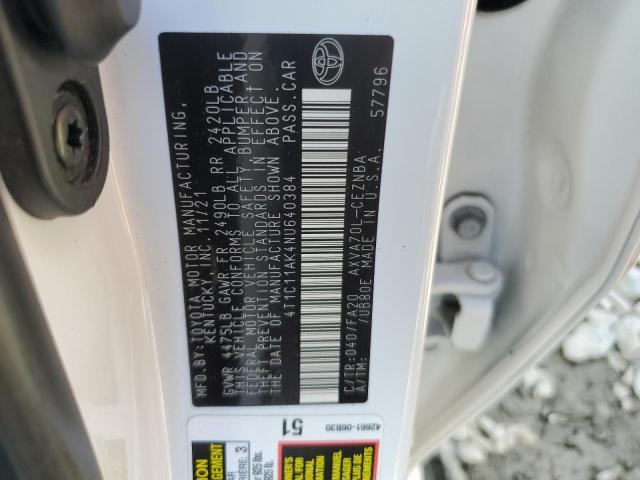 2022 TOYOTA CAMRY LE - 4T1C11AK4NU640384