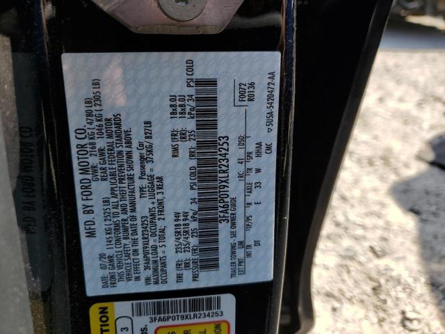 2020 FORD FUSION SE - 3FA6P0T9XLR234253