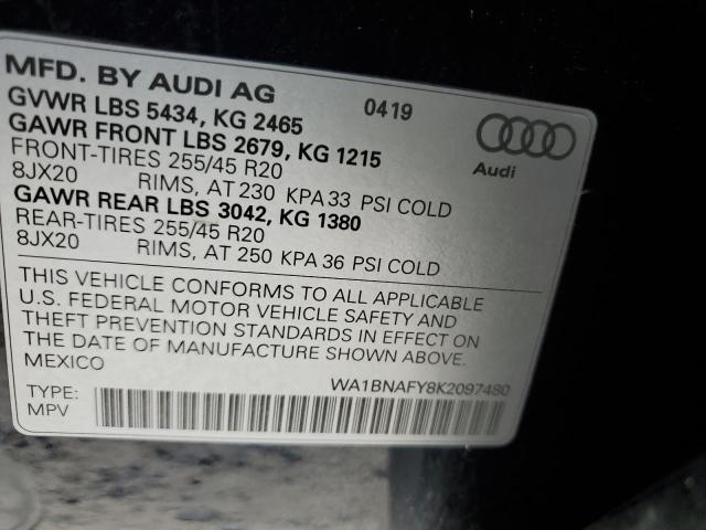 VIN WA1BNAFY8K2097480 2019 Audi Q5, Premium Plus no.14