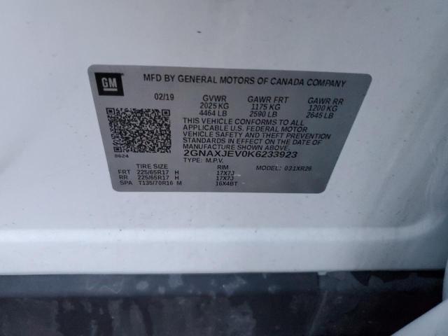 2019 CHEVROLET EQUINOX LT - 2GNAXJEV0K6233923