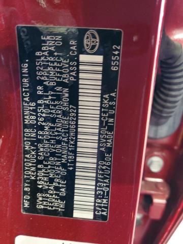 VIN 4T1BF1FK2HU662927 2017 Toyota Camry, LE no.13