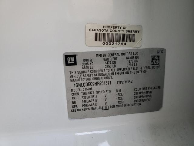2017 CHEVROLET TAHOE 1GNLCDEC9HR251371
