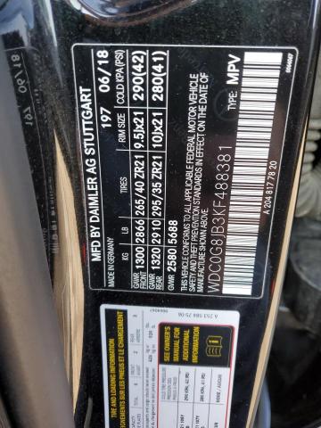 2019 MERCEDES-BENZ GLC 63 4MA WDC0G8JB3KF488381