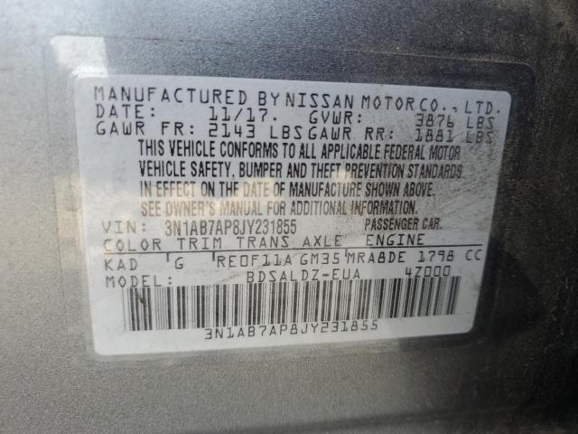 2018 NISSAN SENTRA S - 3N1AB7AP8JY231855