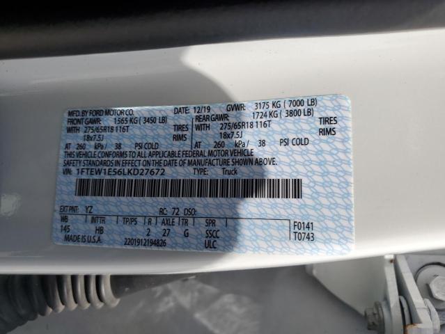 2020 FORD F150 SUPER - 1FTEW1E56LKD27672