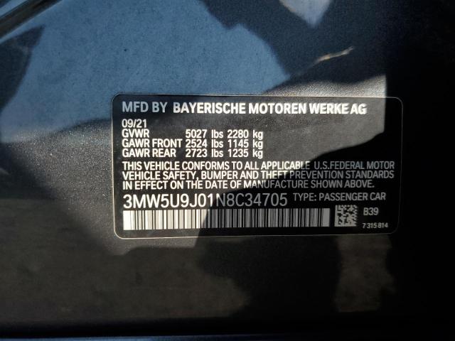 2022 BMW M340XI 3MW5U9J01N8C34705  68684314