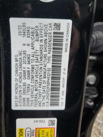 2023 HONDA CIVIC SPOR - 2HGFE2F56PH532192