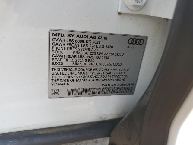 VIN WA1LAAF77JD033599 2018 Audi Q7, Premium Plus no.13