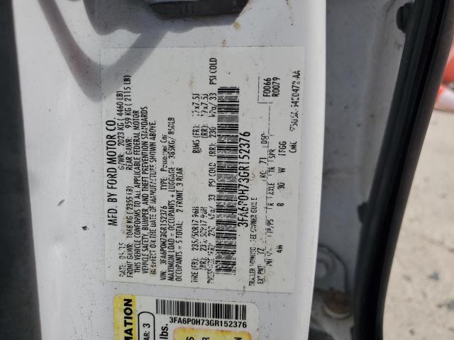 VIN 3FA6P0H73GR152376 2016 Ford Fusion, SE no.12