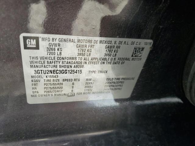 2016 GMC SIERRA K15 - 3GTU2NEC3GG125415
