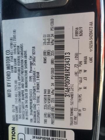 VIN 3FA6P0D98JR234313 2018 Ford Fusion, Titanium/Pl... no.12