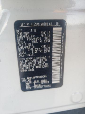 2019 NISSAN ARMADA PLA - JN8AY2NF1K9351265