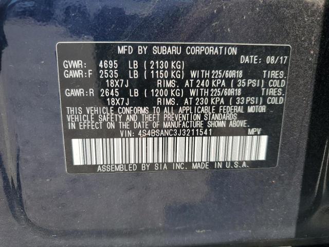 2018 SUBARU OUTBACK 2. - 4S4BSANC3J3211541
